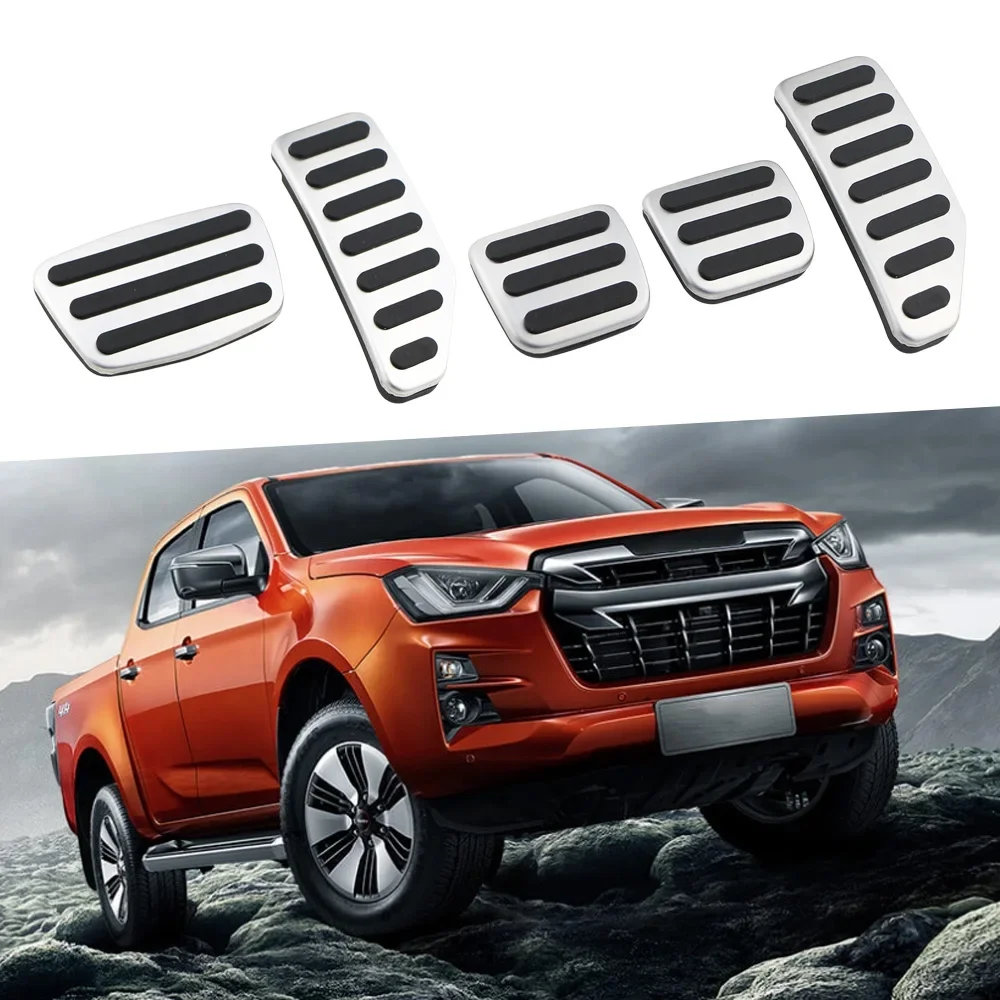 Cubiertas de pedales inox antideslizantes para Isuzu D-MAX (2017-2024)