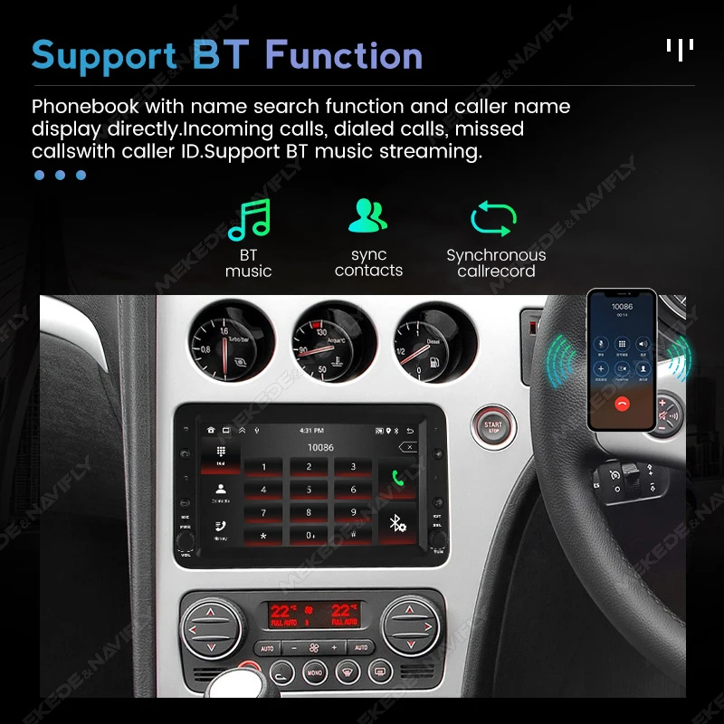Radio MEKEDE inalámbrica con CarPlay y Android Auto – Alfa Romeo 159 - imagen 4