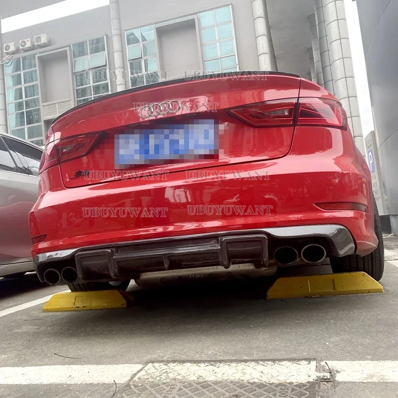 Difusor trasero de fibra de carbono Audi A3 Sedán 2018-2019 - imagen 2