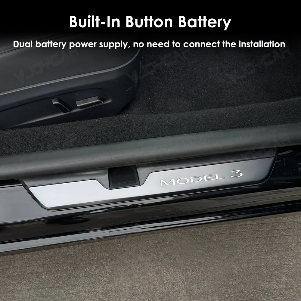 Tira de umbral LED bienvenida para Tesla Model 3 Highland - imagen 3
