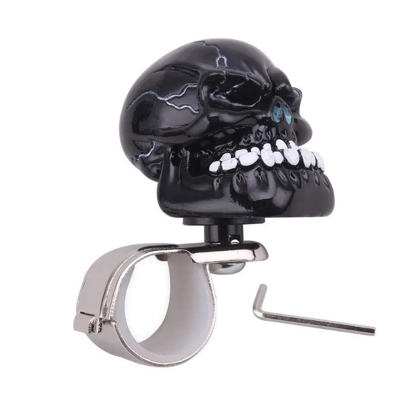 Pomo giratorio universal para volante con diseño de calavera - imagen 3