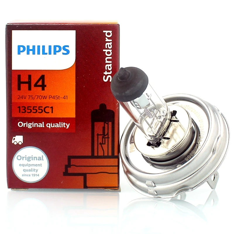 Philips 13555C1 Bombilla H4 24V para camión Calidad original