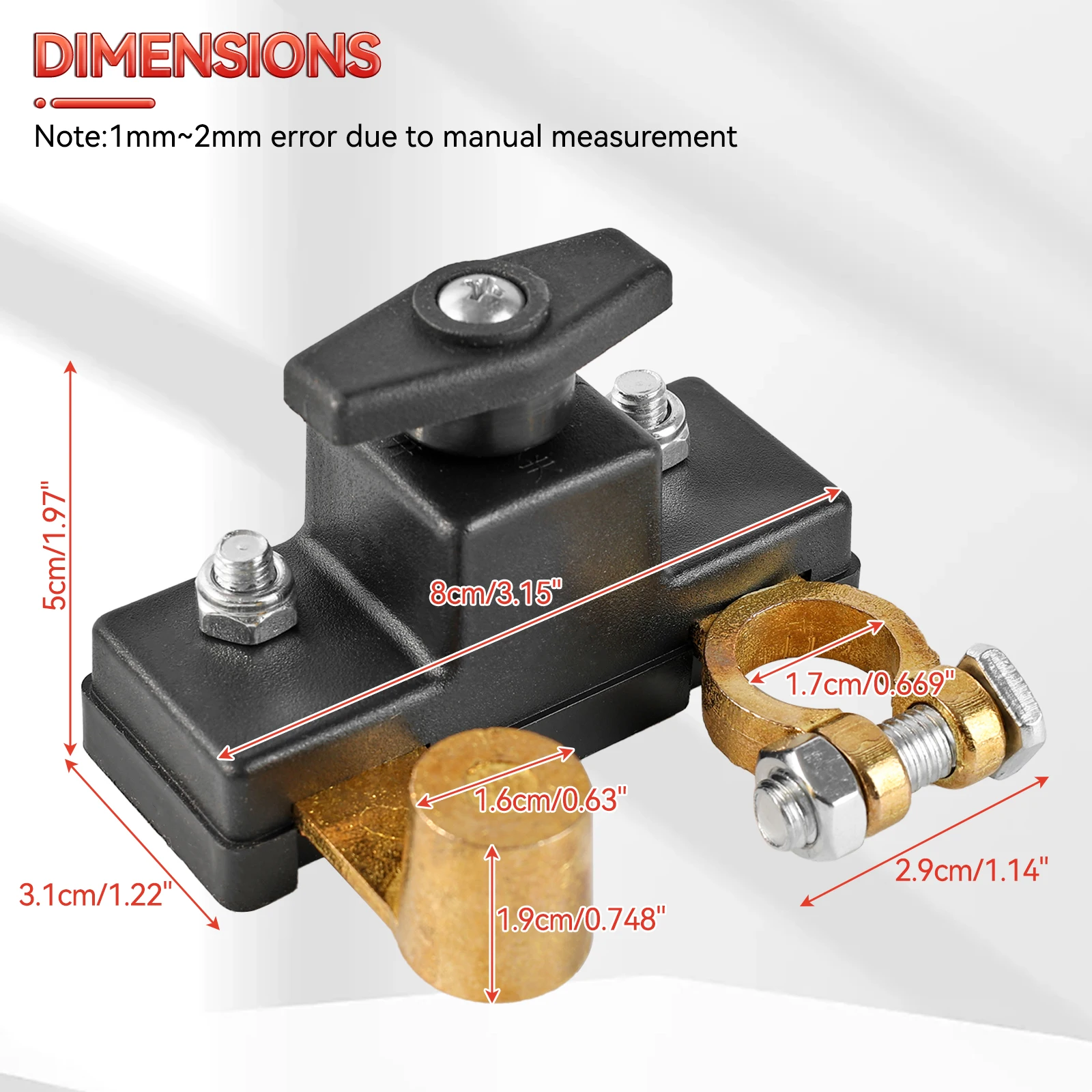 Interruptor desconexión batería 100A – universal 12V-24V - imagen 2