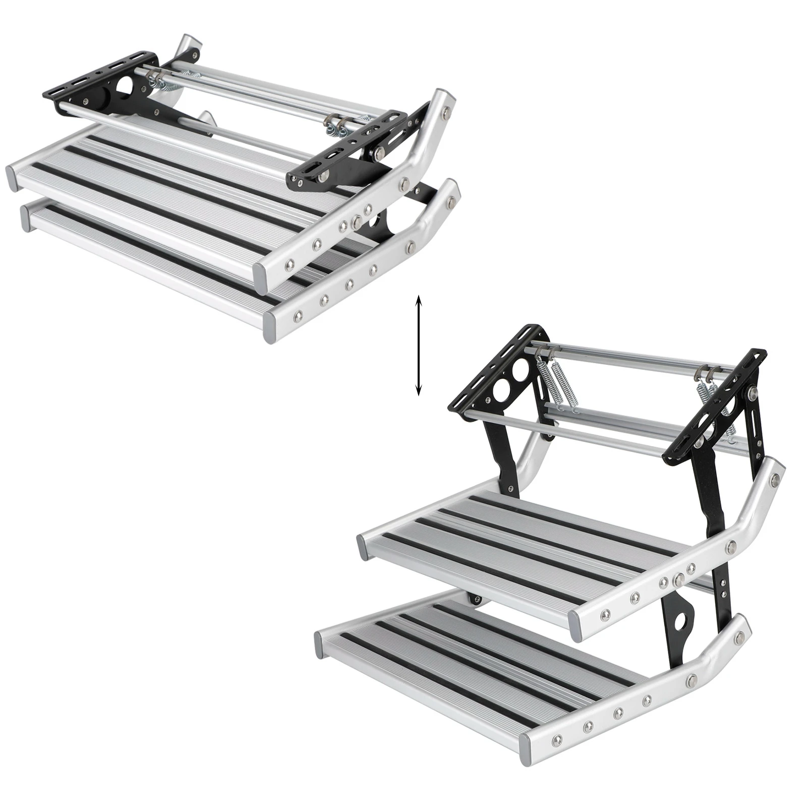 Escalón doble plegable de aluminio para autocaravana - imagen 4