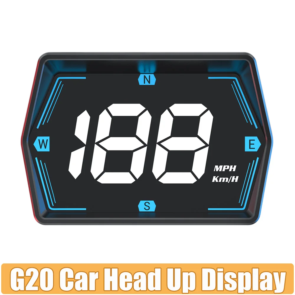 Medidor GPS con pantalla frontal HUD G20, alarma exceso velocidad