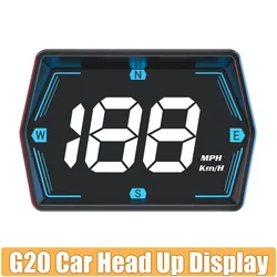 Medidor GPS con pantalla frontal HUD G20, alarma exceso velocidad