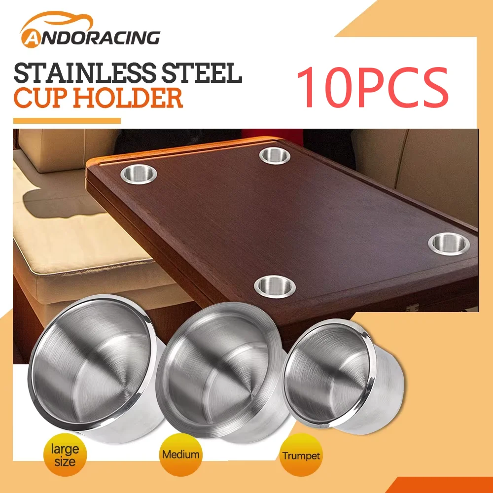 Portavasos universal de acero inoxidable para coche y autocaravana
