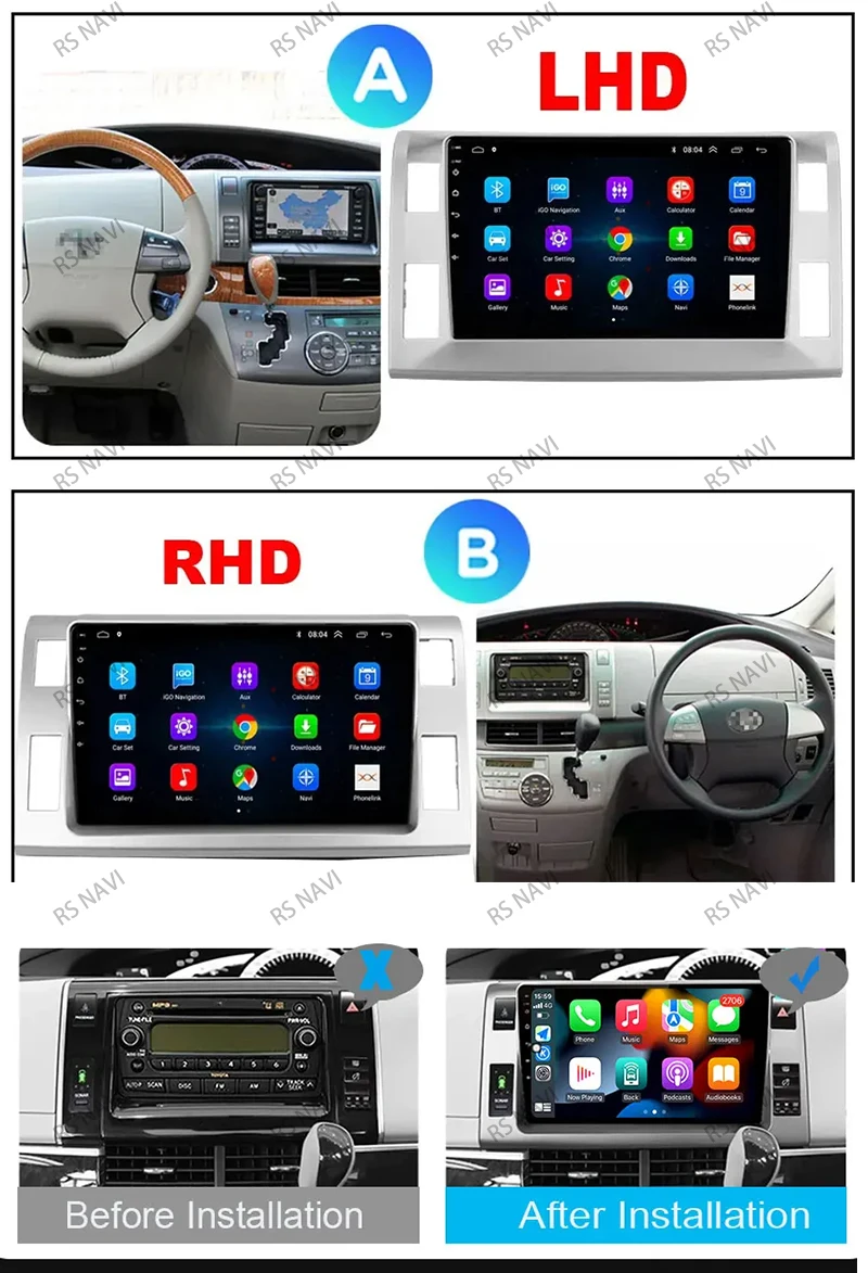 Radio multimedia Android con GPS y CarPlay