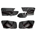 4pcs Black-red line