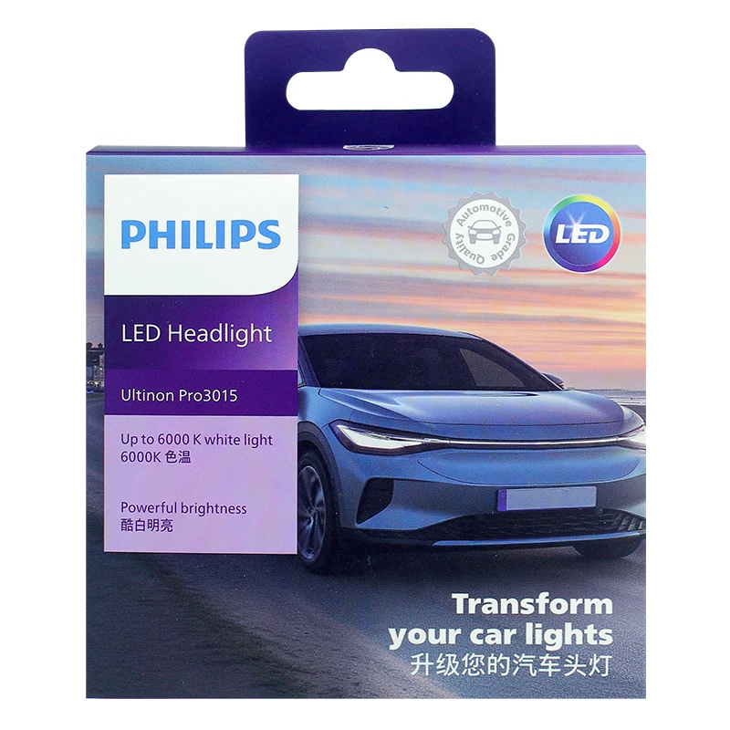 Philips Ultinon Pro3015 H1 H4 H7 H11 HB3 9005 HB4 9006 HIR2 9012 LED luz de cabeza de coche 6000K blanco brillante Original LED faros antiniebla - imagen 3