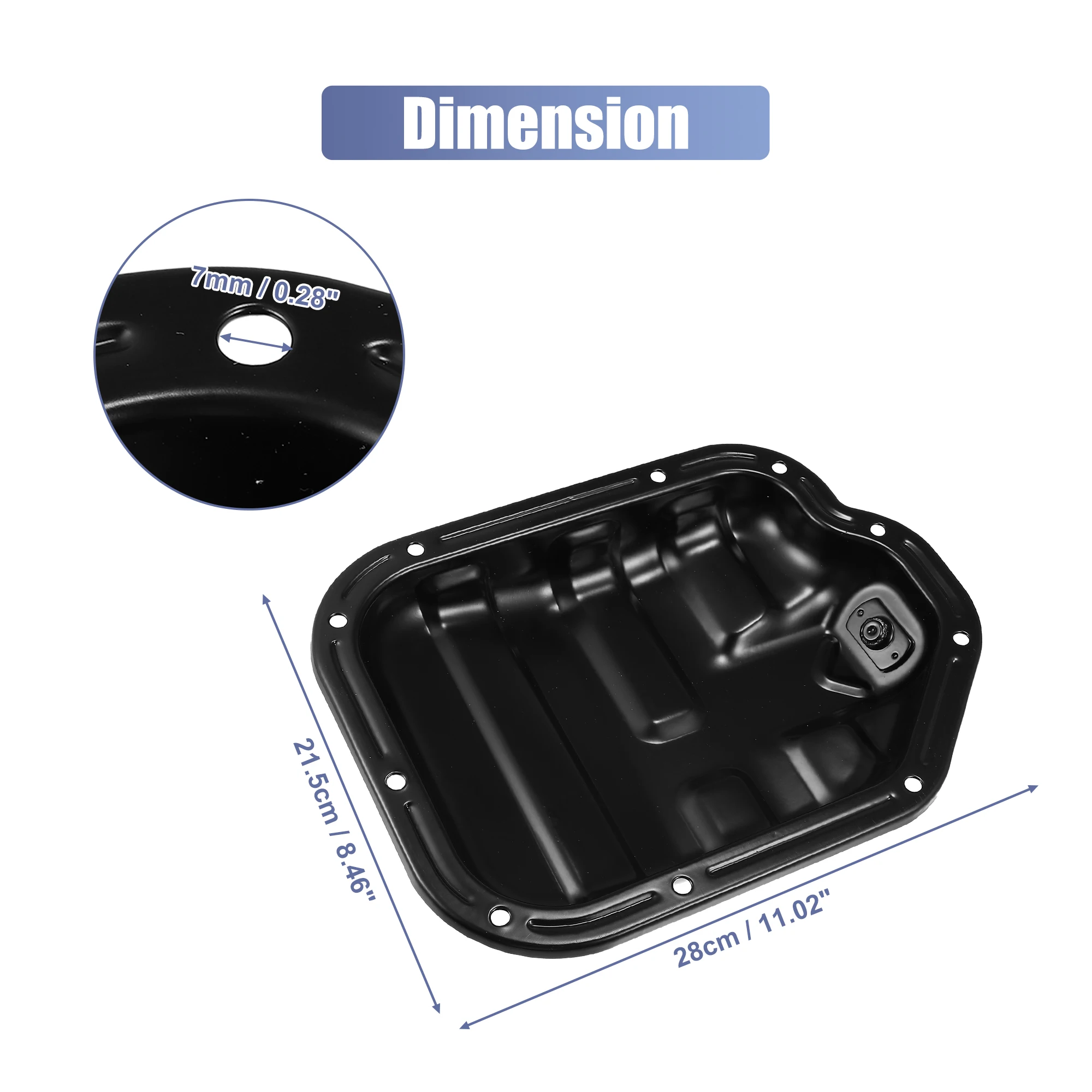 Vista completa del cárter de aceite
