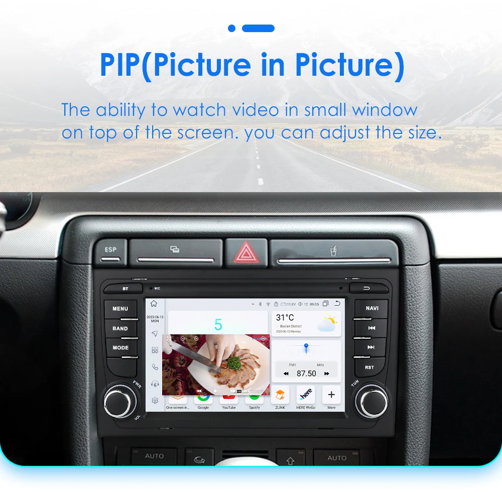 Hizpo-Radio Multimedia con GPS para coche, autorradio 2DIN con CarPlay inalámbrico, Android, 7 pulgadas, para Audi A4 2002-2007 S4 RS4 B6 B8 B7 - imagen 5