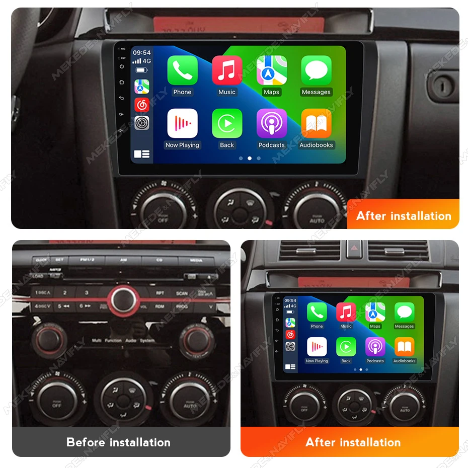 MEKEDE Radio 2 DIN Android 14 con CarPlay para Mazda 3 - imagen 2