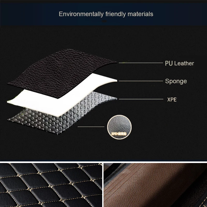 Alfombrillas universales de cuero PU impermeables para coche - imagen 3
