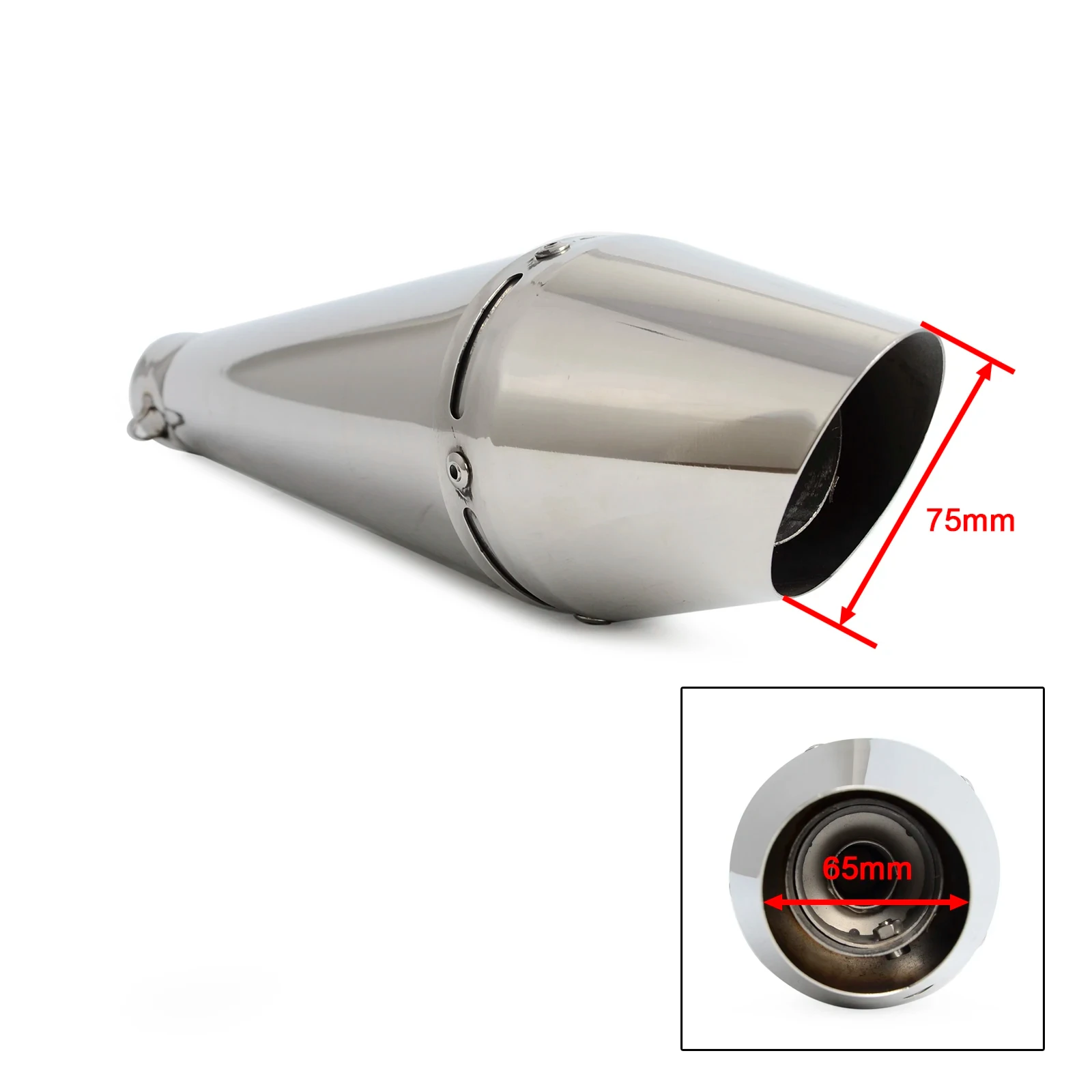 Silenciadores de escape universales de acero inoxidable GP para motocicleta, tubo de escape para bicicleta de calle Scrambler Cafe Racer con DB Killer 125-1000cc - imagen 3