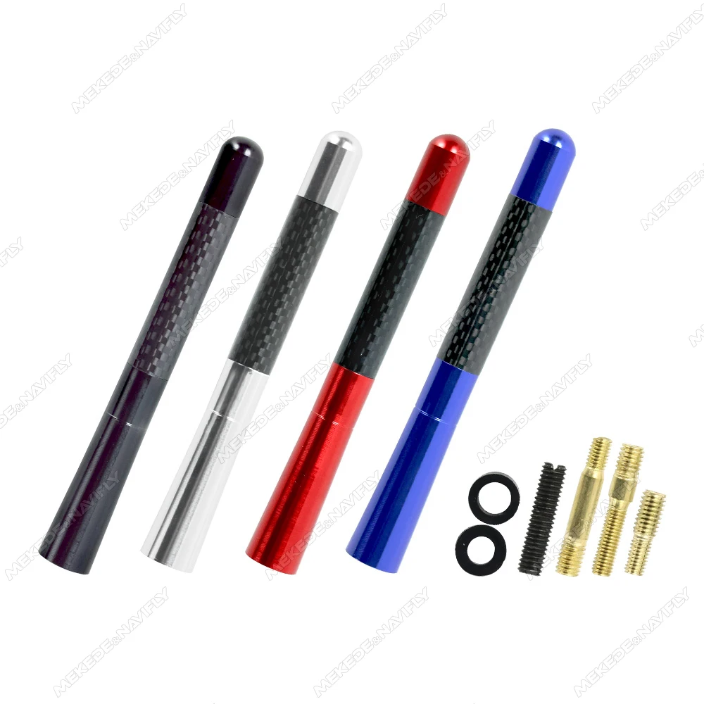 MEKEDE Antena de techo AM/FM fibra de carbono 12cm universal - imagen 5