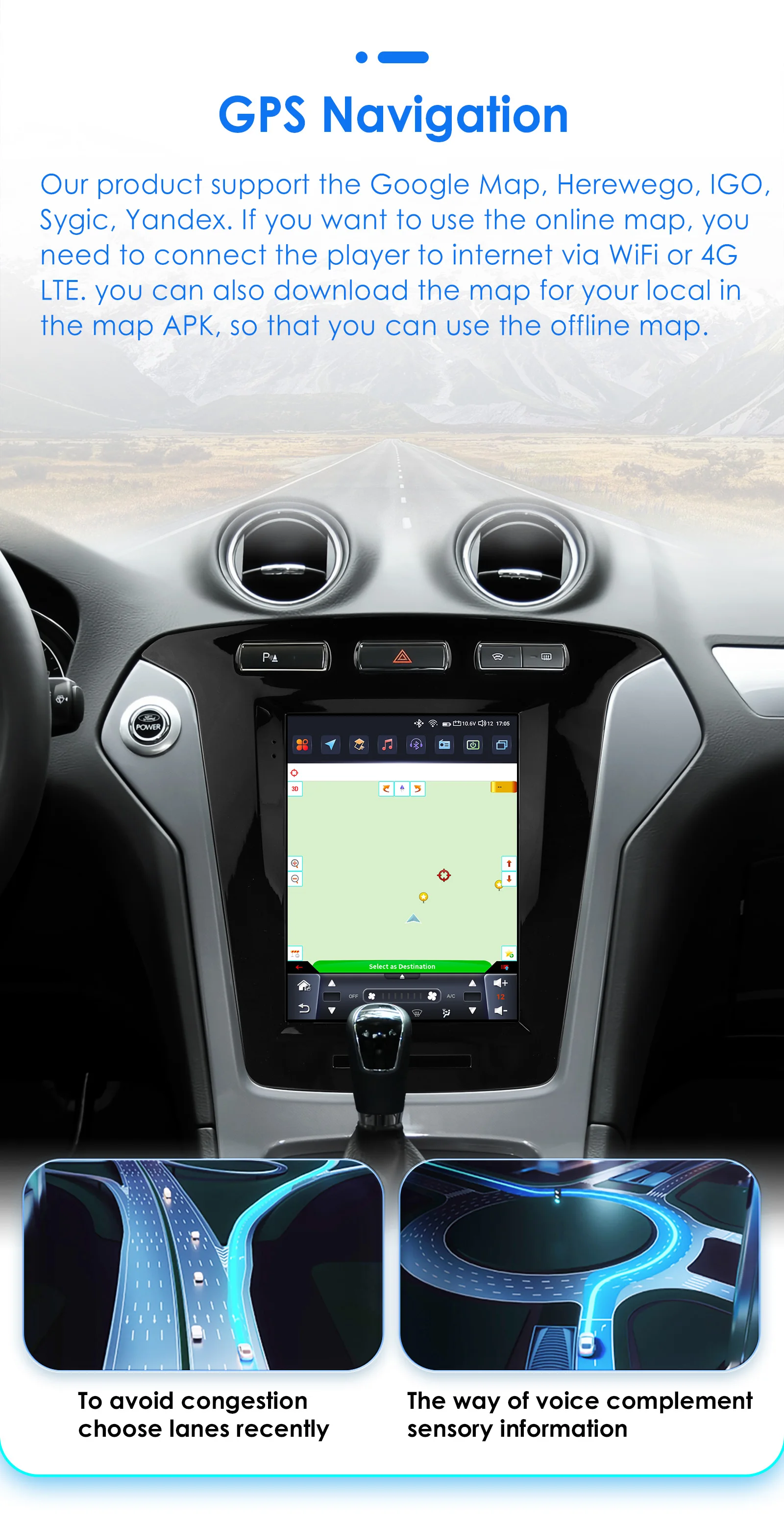 Hizpo reproductor multimedia con GPS para Ford Mondeo Mk4 – CarPlay - imagen 4