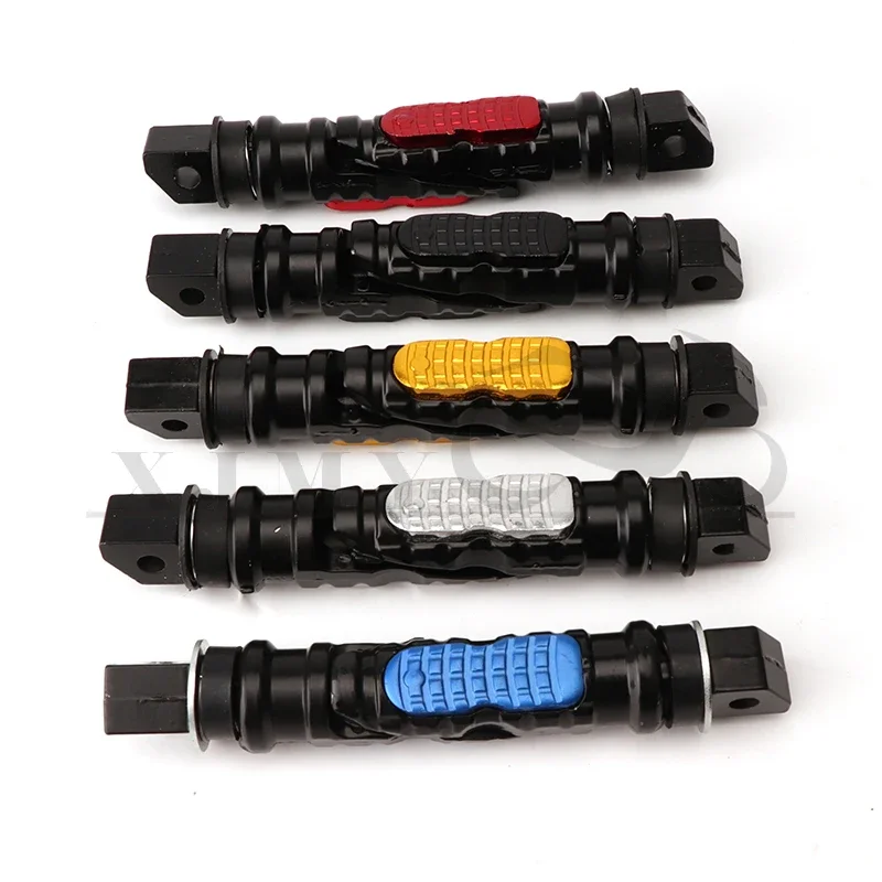 Reposapiés trasero universal de aluminio para pasajero de moto - imagen 2