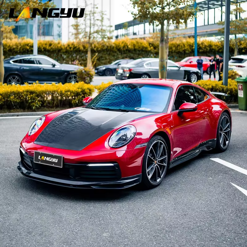 Langyu Kit de carrocería en fibra de carbono para Porsche 911 992 - imagen 5