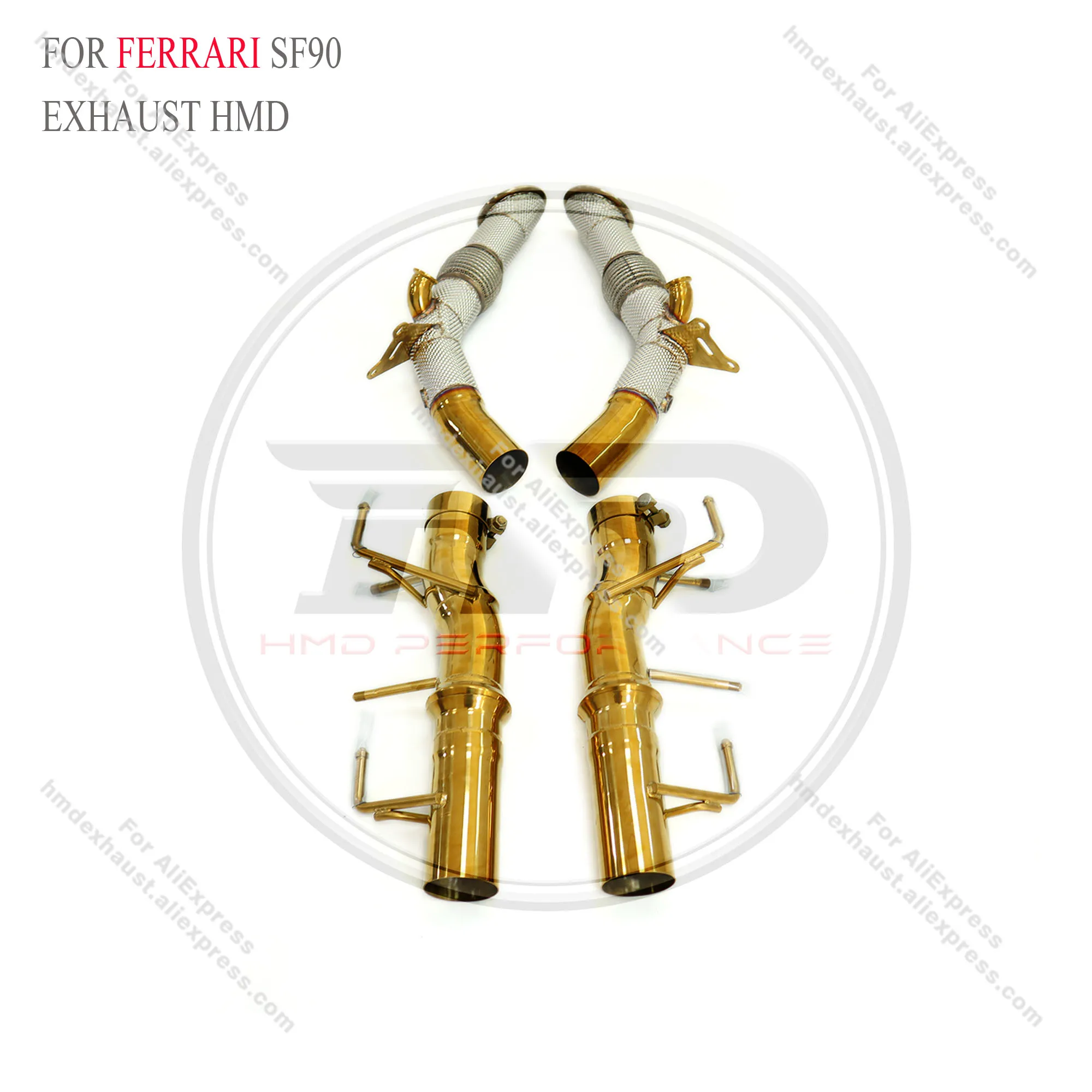 HMD catback de acero inoxidable para Ferrari SF90 escape completo - imagen 4