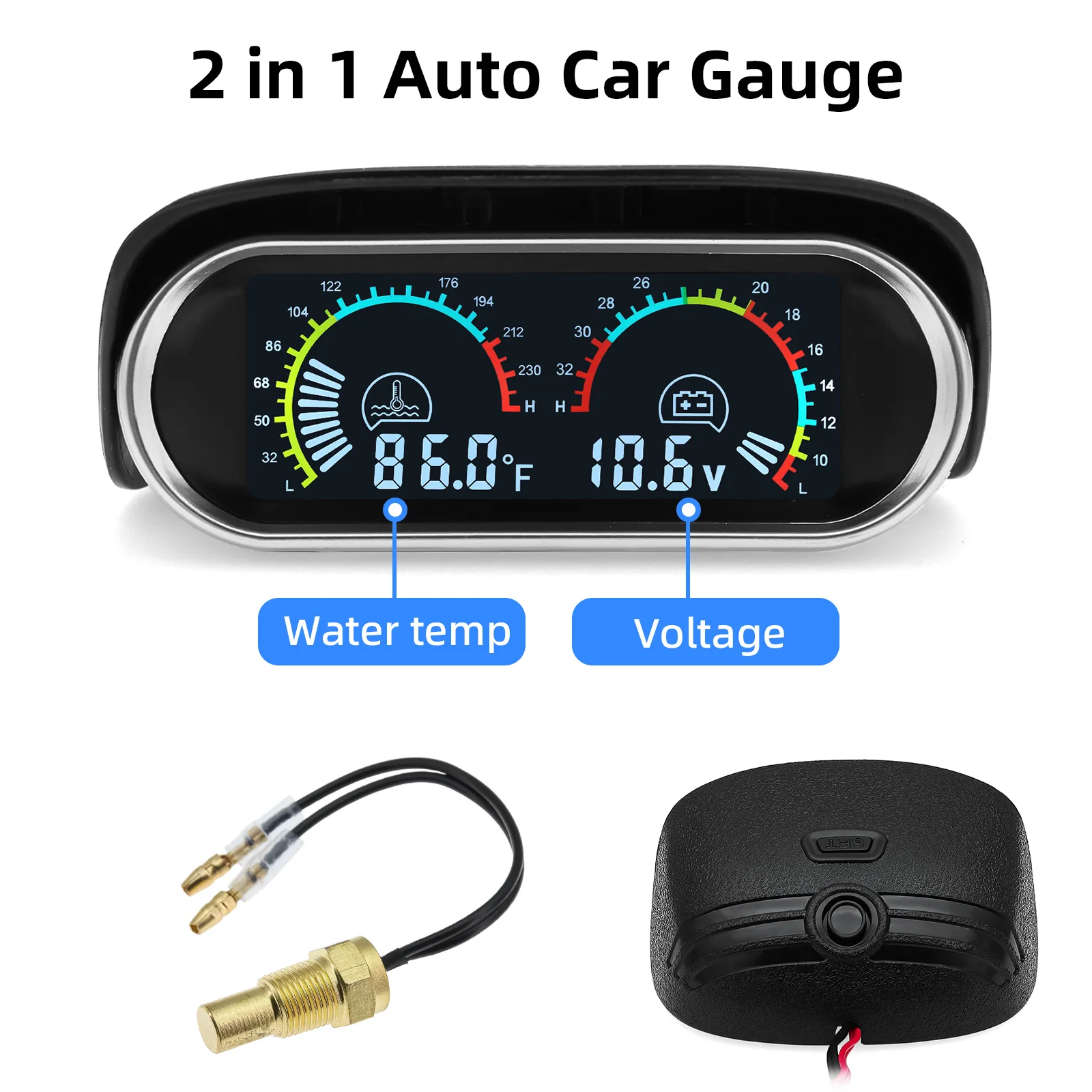 Detalle del medidor y del sensor de temperatura