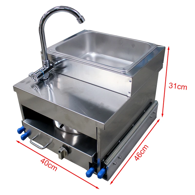 Fregadero para autocaravana de acero inoxidable con estufa a gas - imagen 2