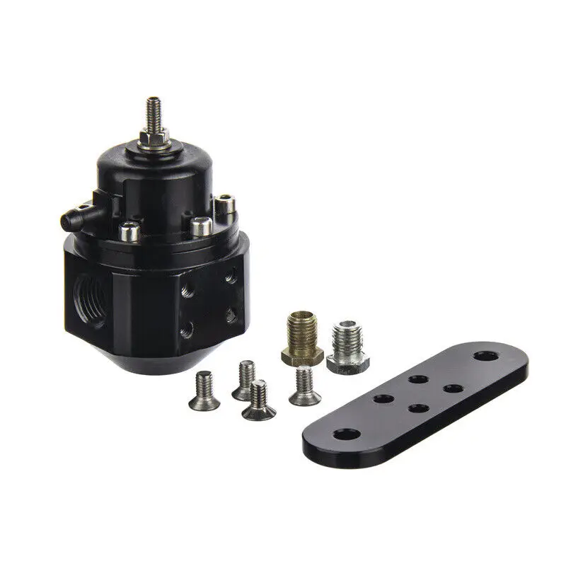 AEM 25-302BK regulador presión combustible ajustable alto flujo negro