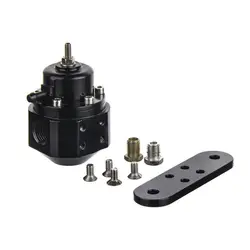 AEM 25-302BK regulador presión combustible ajustable alto flujo negro