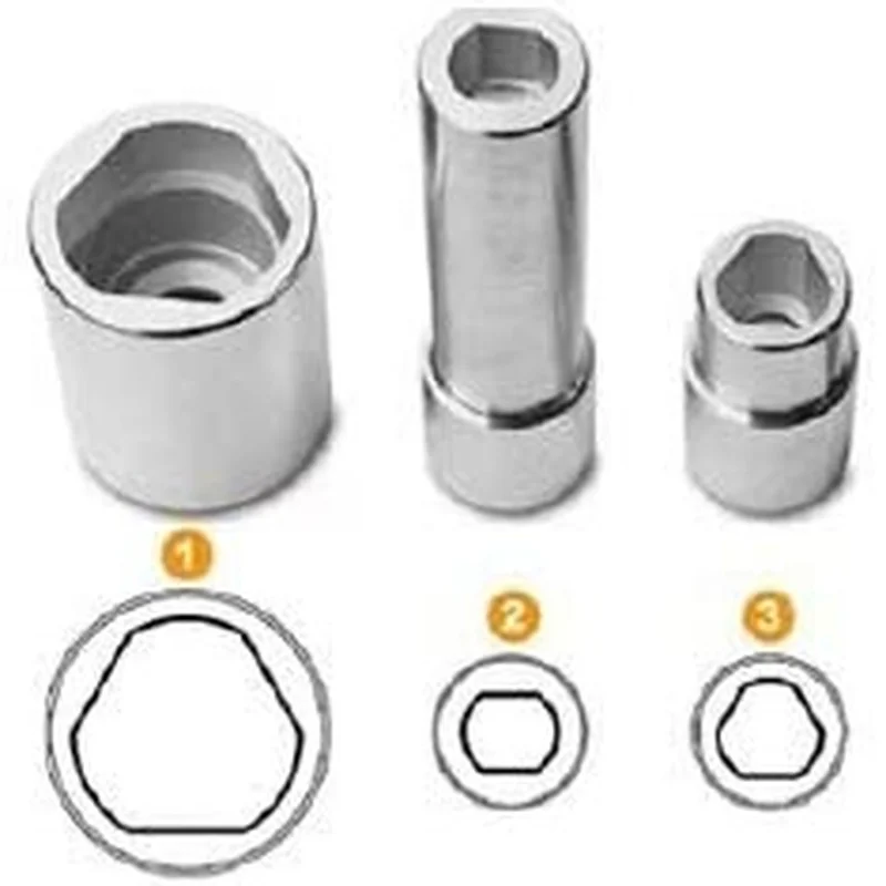 Juego de casquillos multidientes triangulares 1/2" para bomba VE Bosch