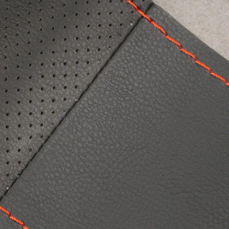 Accesorios de Interior de coche cosidos a mano, cubierta de cuero de microfibra para volante para Subaru Forester Ascent 2019 Crosstrek 2018-2019 - imagen 4