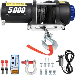 Cabrestante eléctrico para ATV/UTV con cable sintético y mando inalámbrico