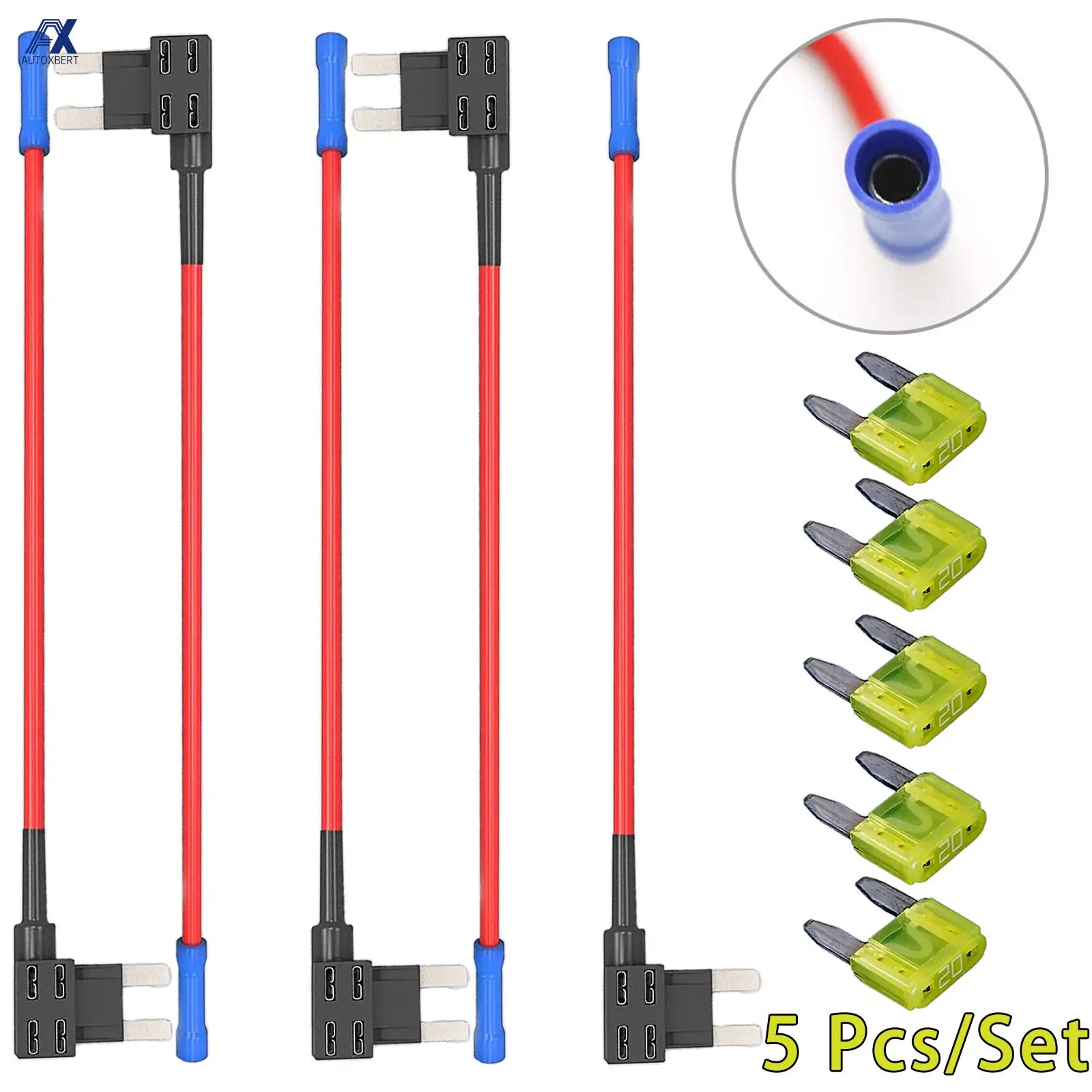 Kit portafusibles Blade 20A 12V-24V universal para coche