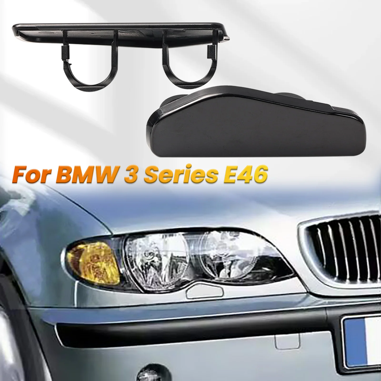 2X tapa de boquilla limpiaparabrisas de faro delantero de coche para BMW Serie 3 E46 Sedan Wagon 316 318 OE izquierdo y derecho #   61677066847 + 61677066848 - imagen 4