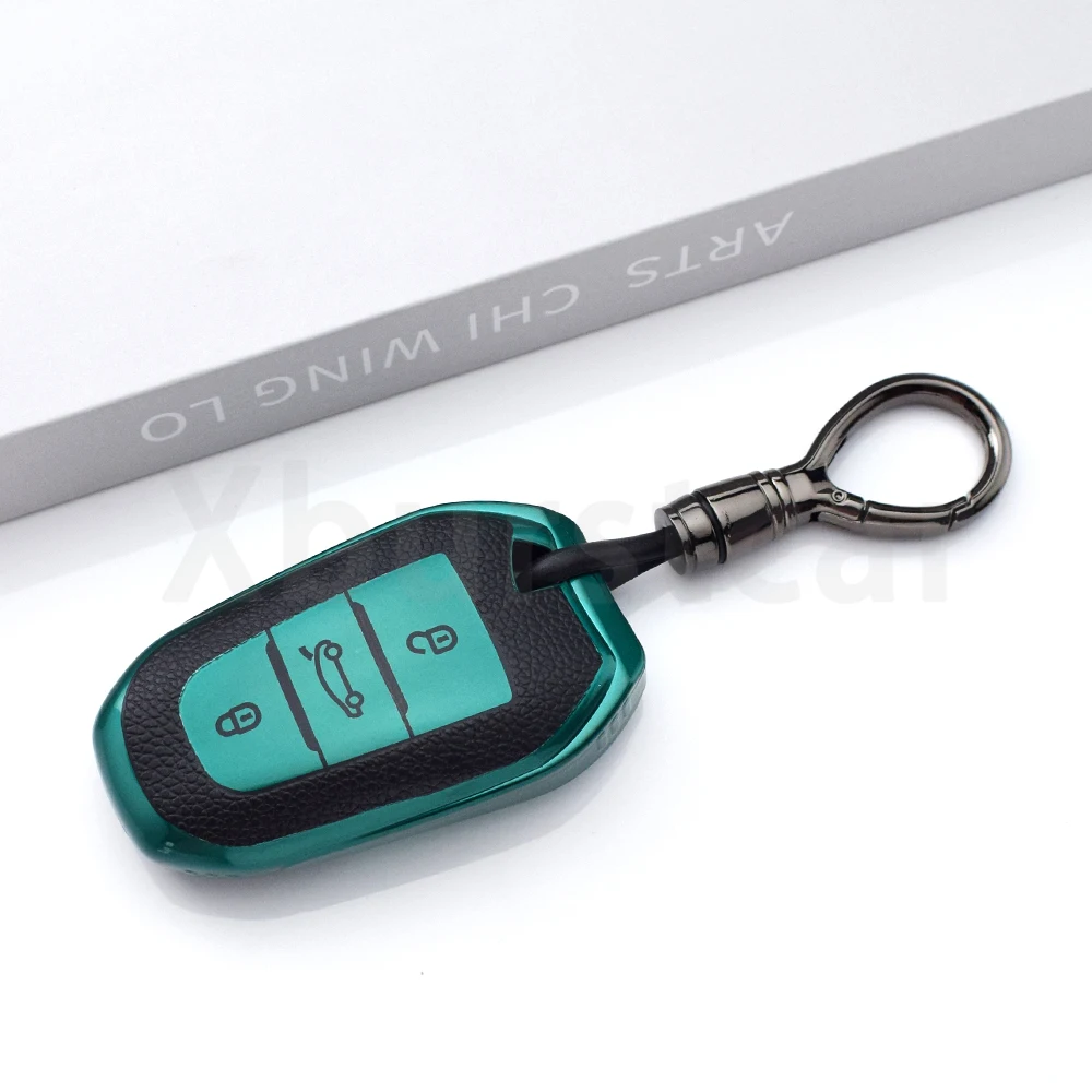 Funda de llave TPU efecto cuero para Peugeot 308 y Citroën C4 - imagen 4
