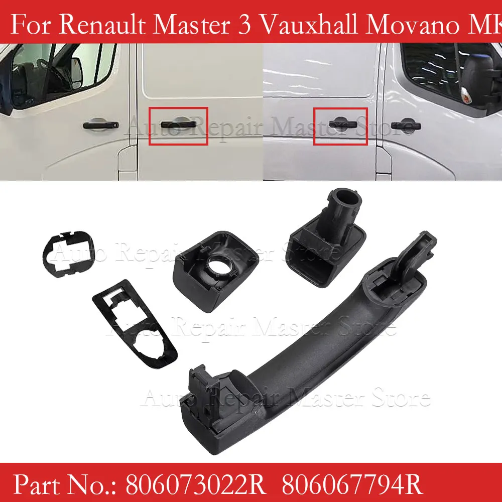 806073022 R. 806067794 Manija de puerta corredera exterior R 806075963 R Para Renault Master 3 Vauxhall Movano MK2