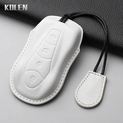 Funda de cuero para llave Geely Azkarra, Tugella y Atlas Pro
