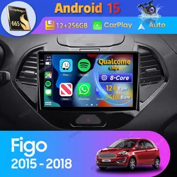 Radio 2 DIN Android 15 con CarPlay y Android Auto para Ford Figo