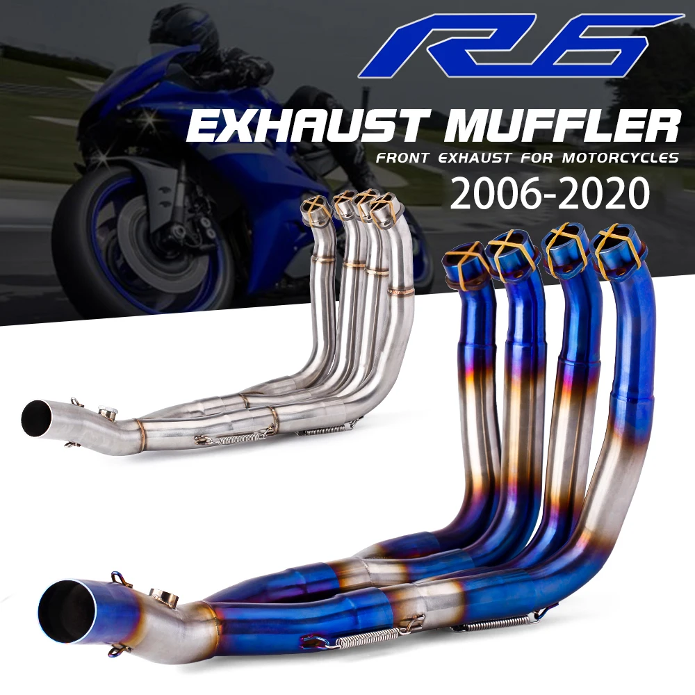 Colector escape Yamaha YZF-R6 2006-2020 tubo enlace 51 mm inoxidable