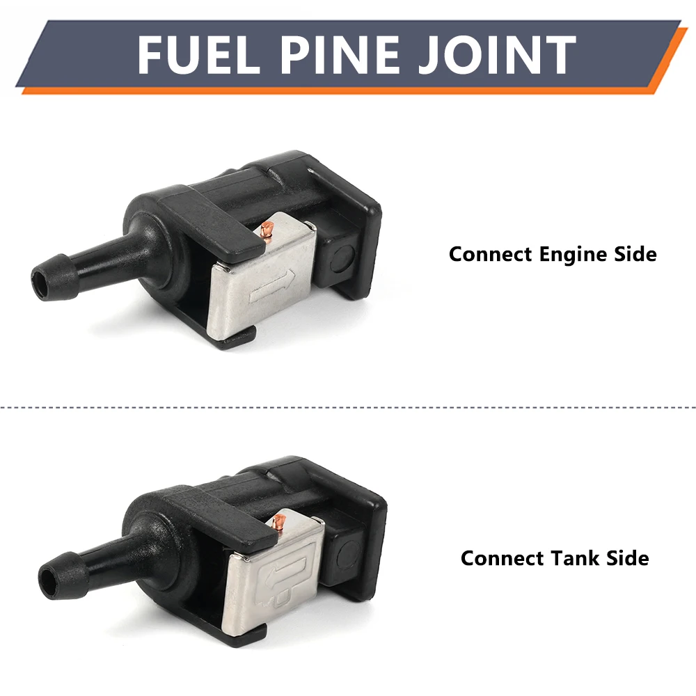 Conector de línea de combustible instalado