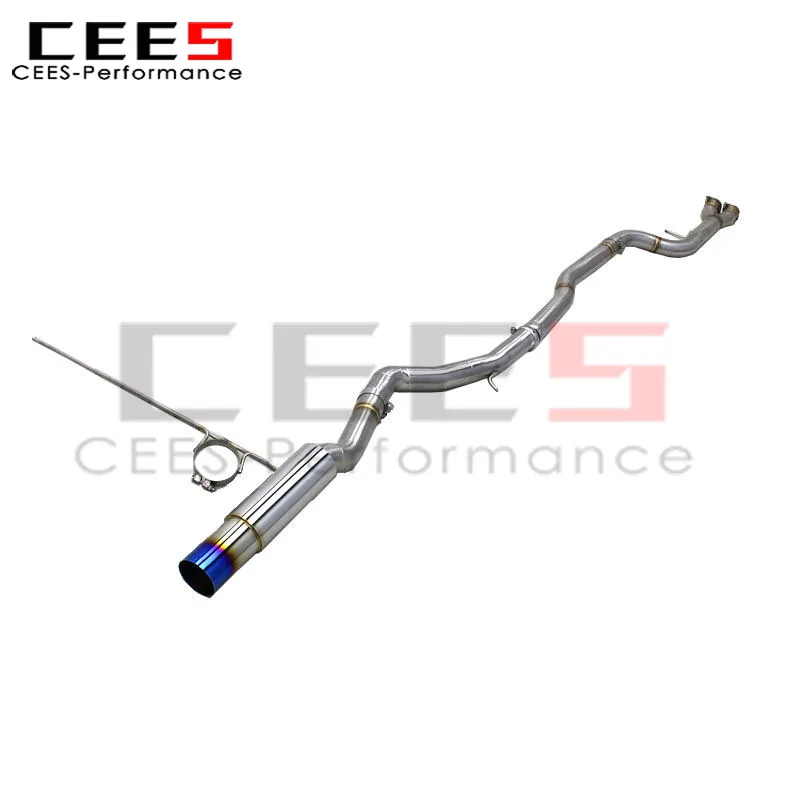 CEES Catback inox para BMW M3/M4 F80 F82 3.0T silenciador tubo-unico