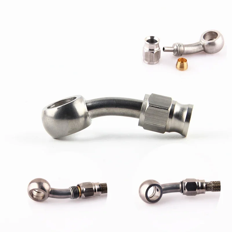 AN3 manguera de freno hidráulico banjo acero inoxidable para moto - imagen 3
