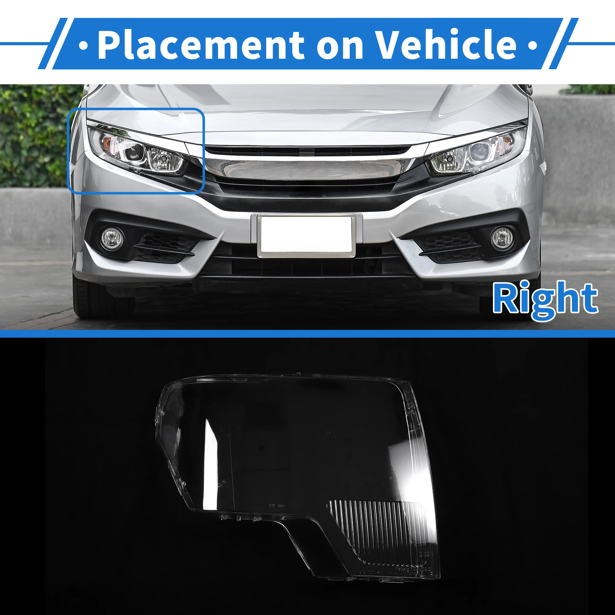 UXCELL cubierta lente faro frontal derecha Ford F-150 2009-2014 - imagen 3