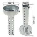2x Silver Long 60mm