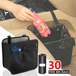Cubo de basura para coche con soporte y organizador de residuos