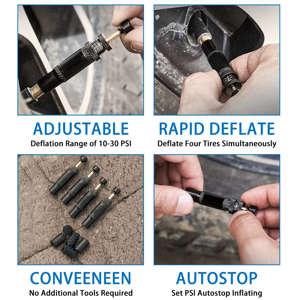 Deflactador automático rosca neumáticas 4x4 offroad – regulable presión aire - imagen 5