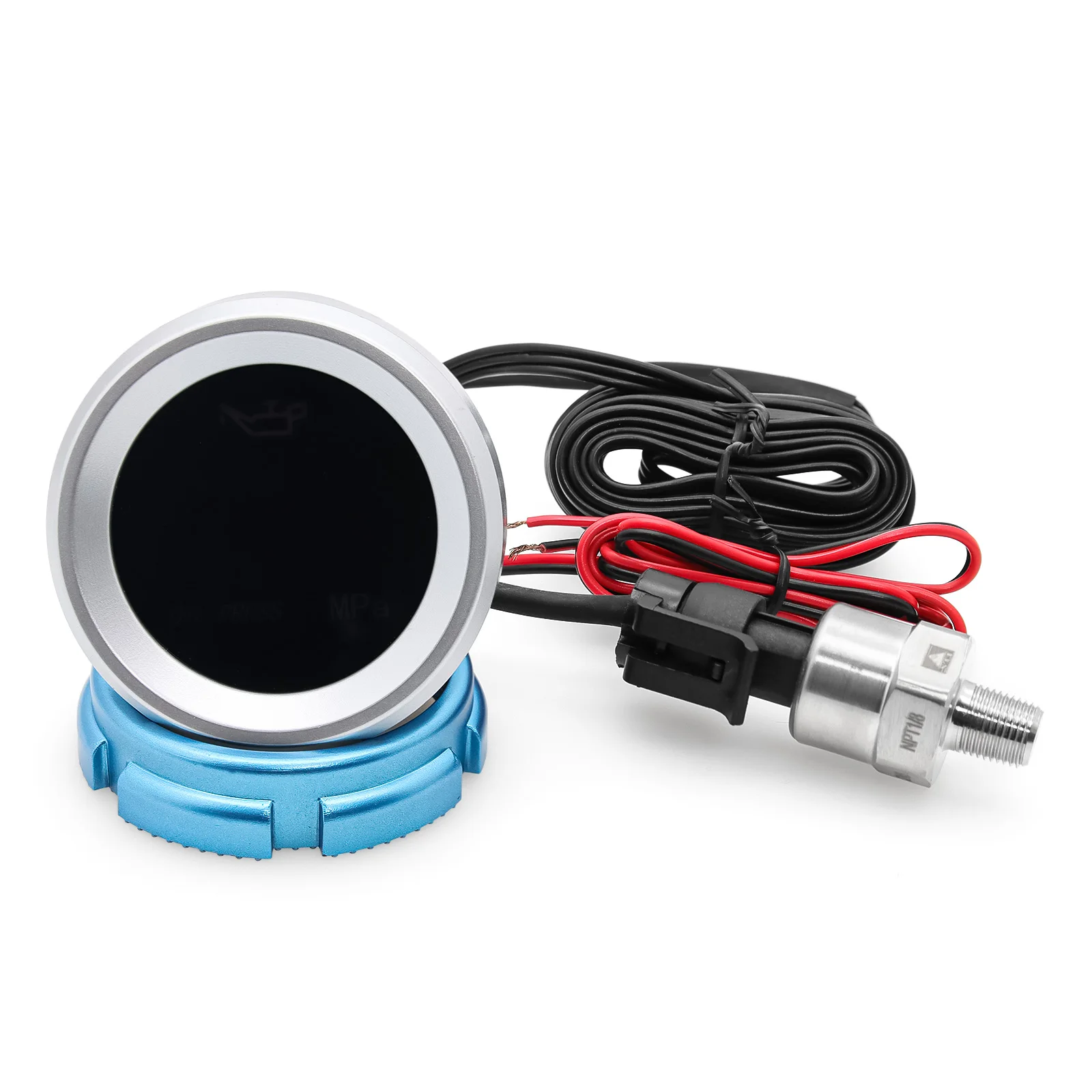 Medidor de presión de aceite digital AD 52 mm con alarma 1/8 NPT - imagen 4