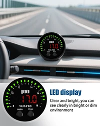 Voltímetro digital 12V ultrafino con pantalla LED para coche y moto