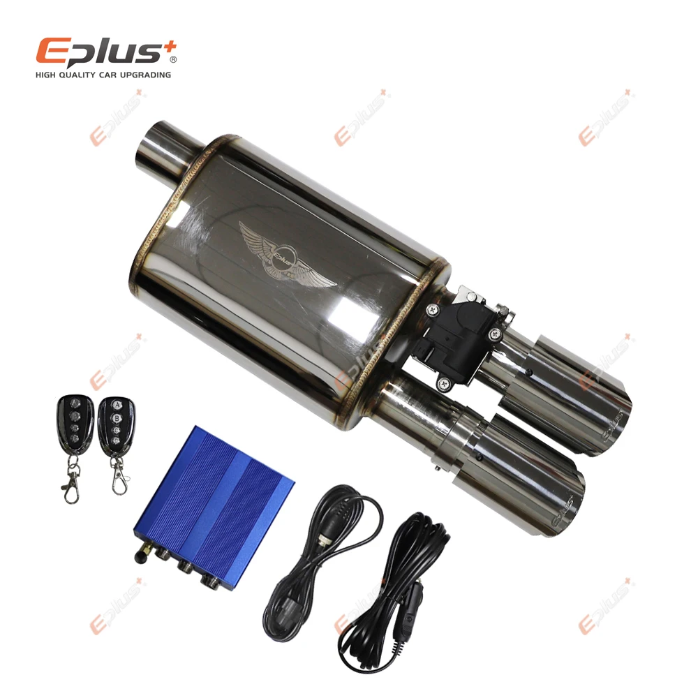 EPLUS silenciador escape inoxidable control válvula eléctrica carbono