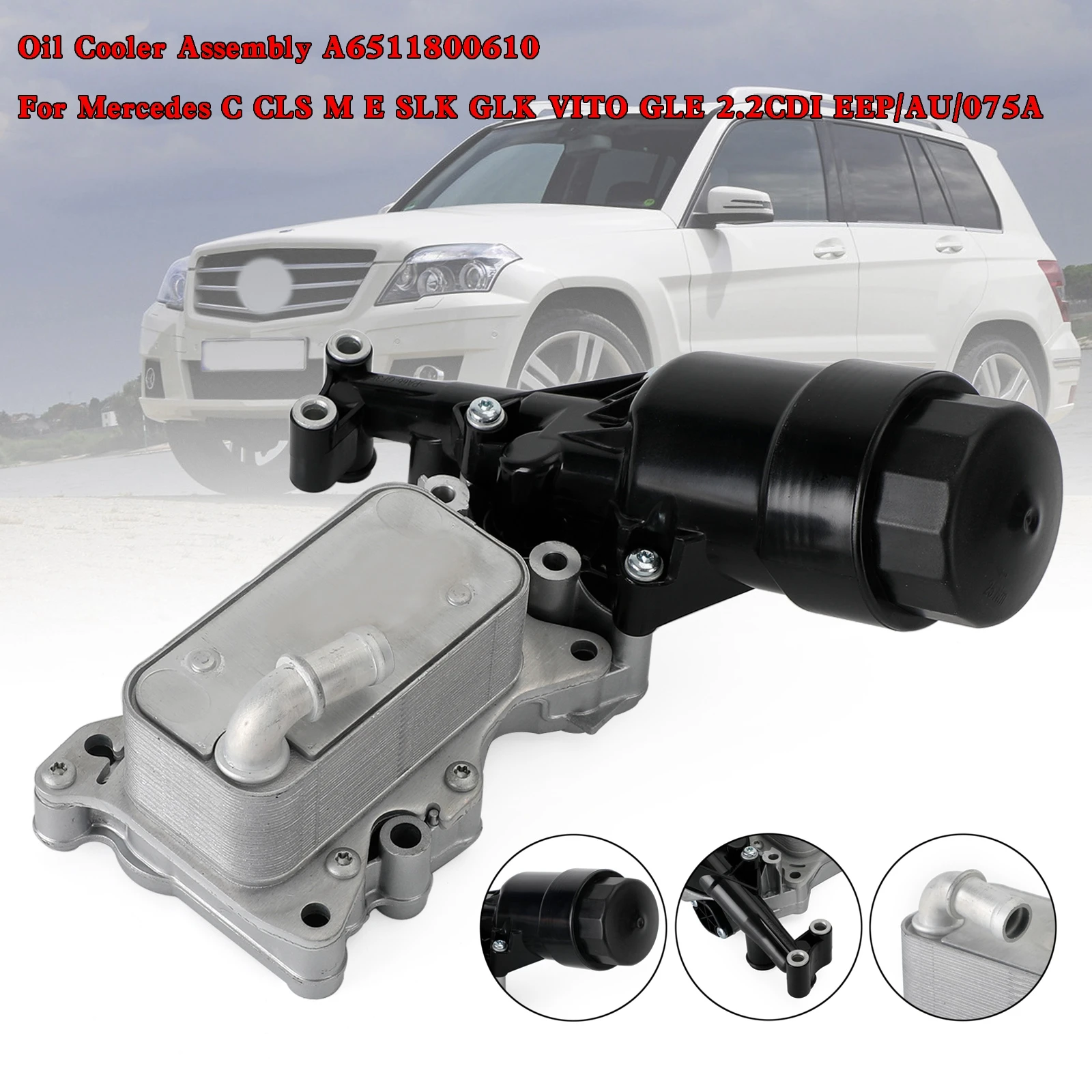 Enfriador de aceite OEM A6511800610 Mercedes 2.2 CDI