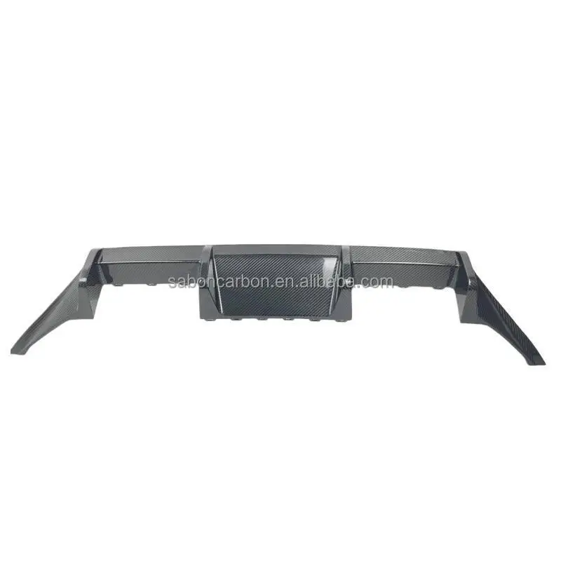 Difusor trasero BMW G87 M2 estilo MP con 2 aletas de fibra de carbono - imagen 4